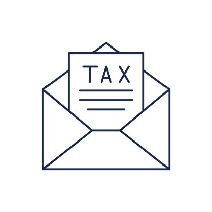 Envelope with tax letter in it
