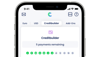 Cashplus Bank app Creditbuilder screen
